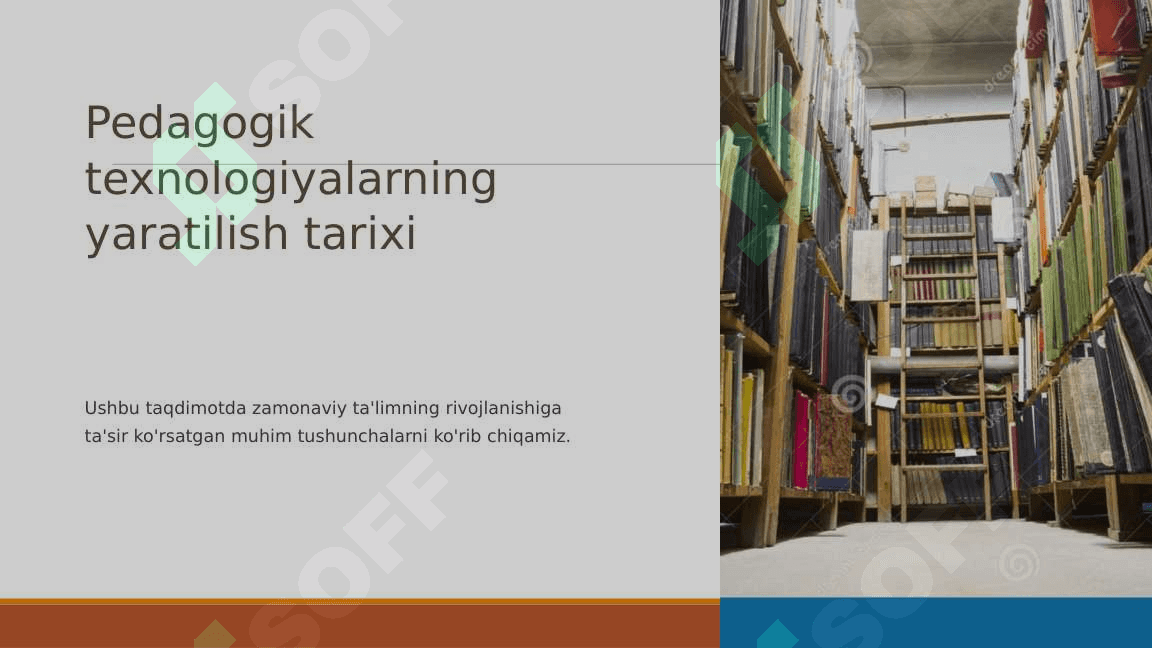 Pedagogik texnologiyalarning va ularning didaktik asoslari 2