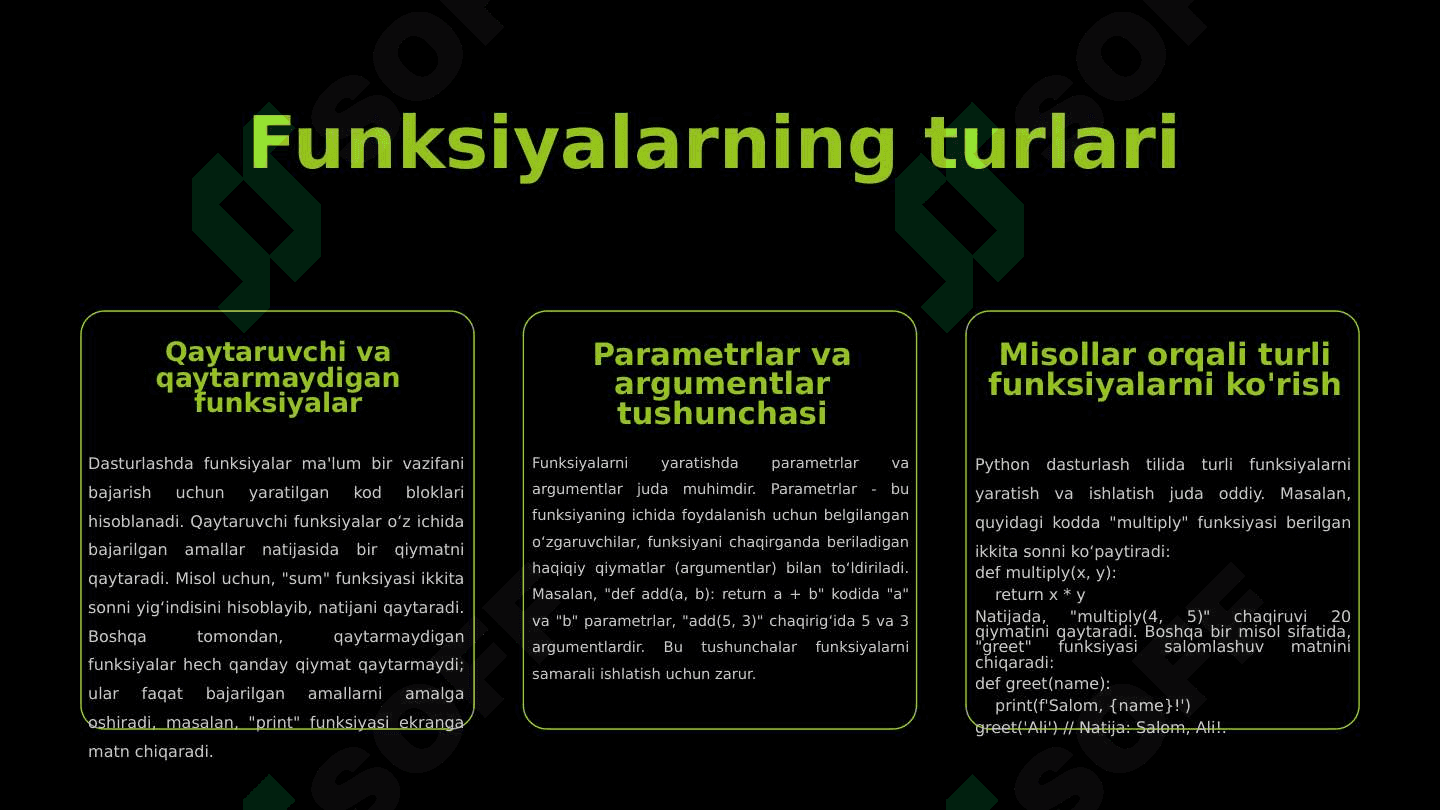 Python dasturlash tilida funksiyalar 4
