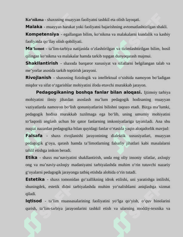 Pedagogika fanining paydo bo‘lishi va rivojlanishi. Pedagogika shaxs tarbiyasi va rivojlanishi to‘g‘risidagi fan. 4