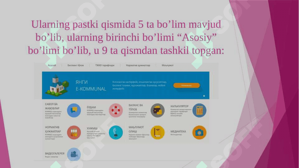 e-kommunal.uz komponental tuzilishi va uning imkoniyatlaridan foydalanish 7