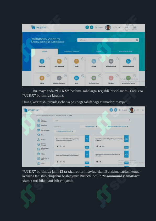 Kommunal xo’jalik va uy-joy fondi portal e-kommunal.uz dan amaliyotda foydalanish. 3