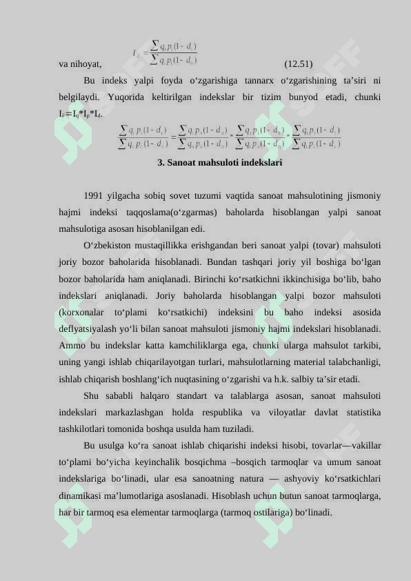 Guruhiy indekslar va ulardan iqtisodiy samaradorlik ko‘rsatkichlarini aniqlashda foydalanish 6