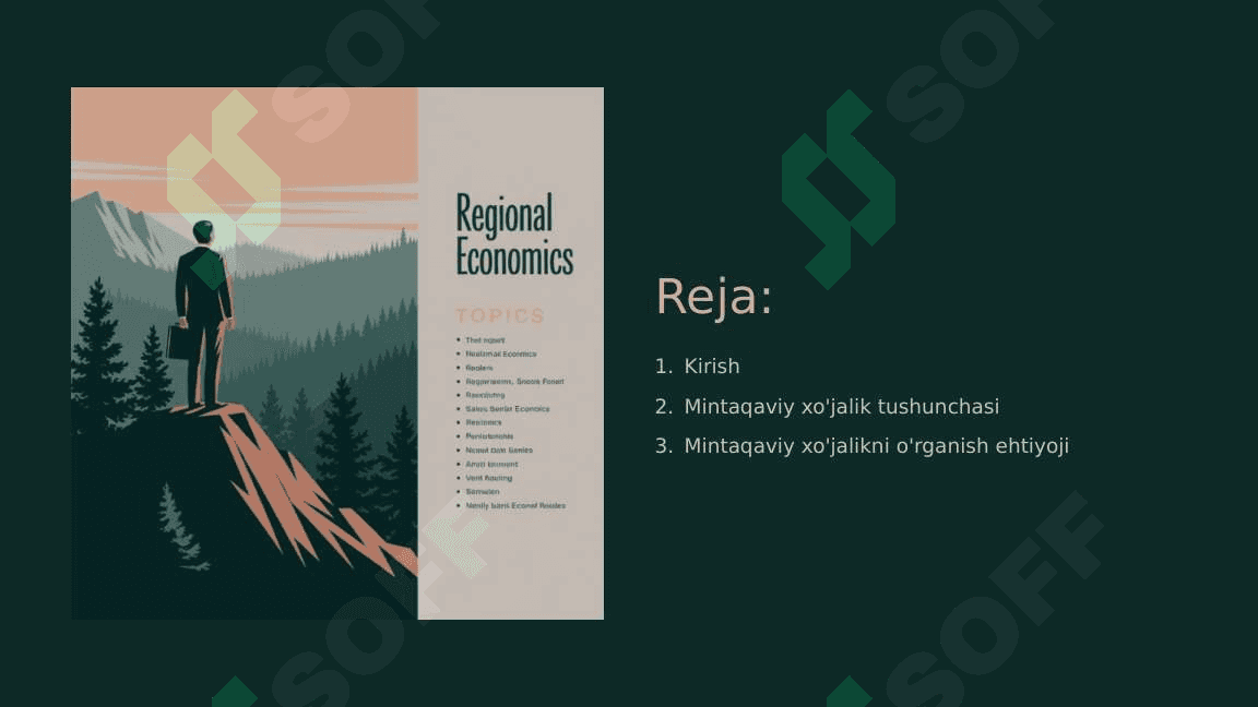 Dunyo xo‘jaligining mintaqaviy xususiyatlari 2