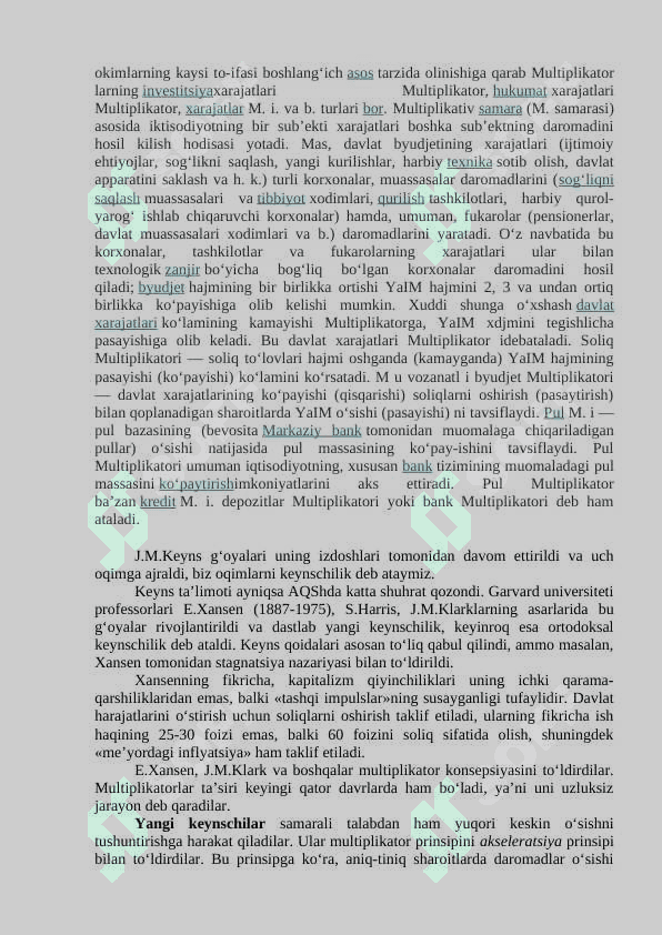 J.M. Keyns ta’limoti va neokeynschilik 2
