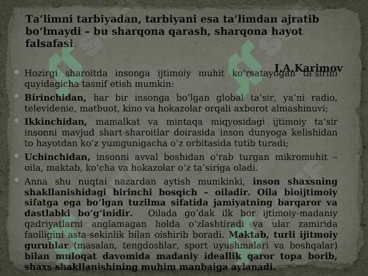 Hozirgi kunda barkamol shaxsni tarbiyalash muammolari 2