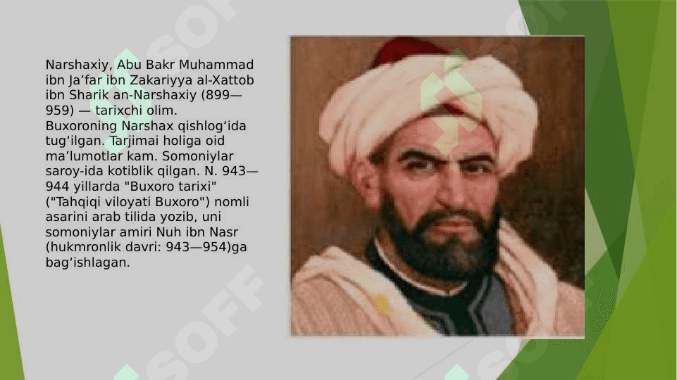Narshaxiyning ,,Buxoro tarixi’’ asari haqida 3