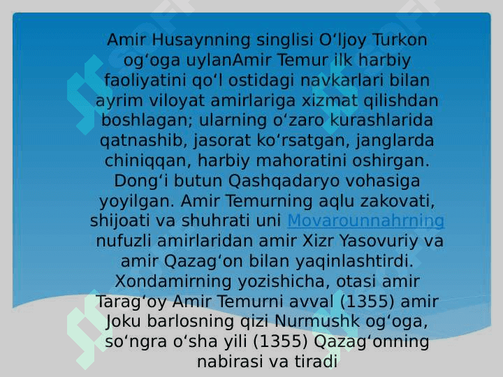 Amir Temur davrida ijtimoiy va madaniy  sohadagi o’zgarishlar bayon etilgan manbalar 2