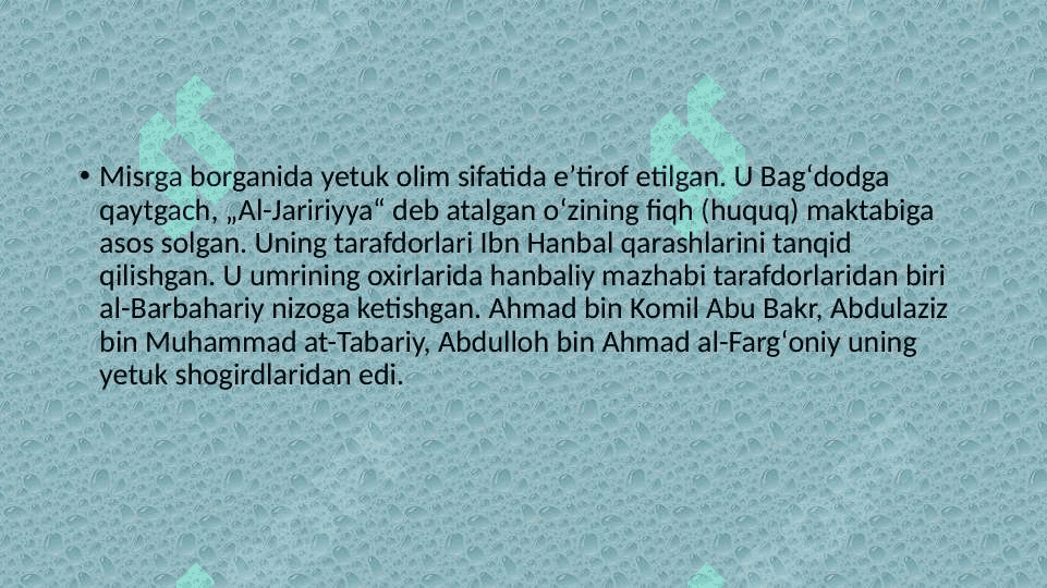 Tabariyning ” Ar-rusul-al-muluk” asari tahlili 4