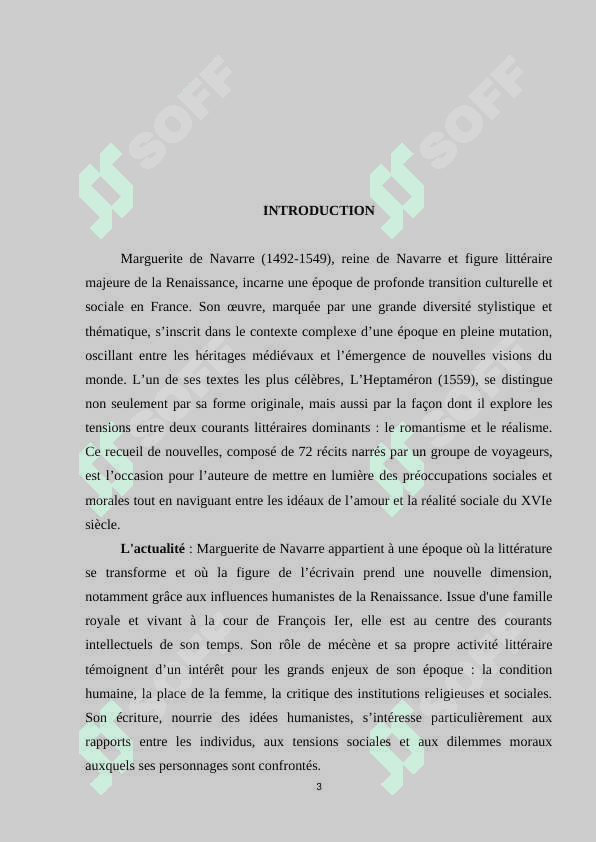 Marguerite de Navarre à la recherche d'un passage entre le romantisme et le réalisme. "L'Heptaméron" 3
