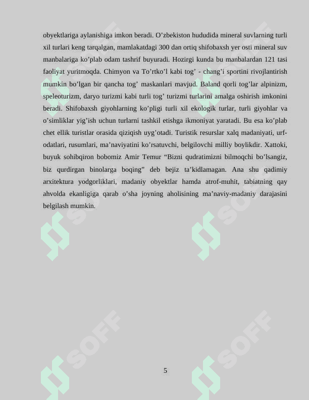 O’zbekistonning tabiiy va madaniy turistik resurslari 5