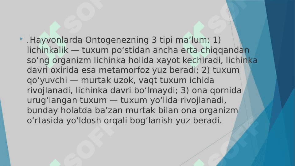 A’zolar sistemasi ontofilogenezi: nerv sistemasi, qon aylanish, endokrin tizim, ayiruv sistemasi. 8
