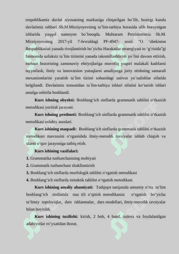 BOSHLANG‘ICH SINFLARDA GRAMMATIK TAHLILNI O‘TKAZISH  METODIKASI 3