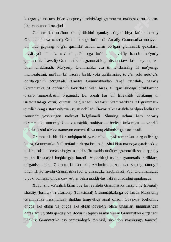 BOSHLANG‘ICH SINFLARDA GRAMMATIK TAHLILNI O‘TKAZISH  METODIKASI 5