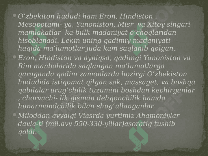 SHARQ QO’LYOZMALARINING SIVILIZATSIYA TARIXDAGI O’RNI 3