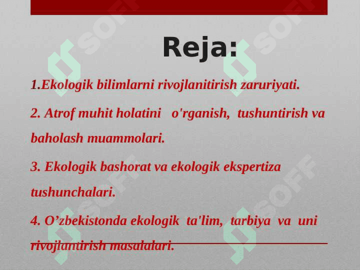 Uzluksiz ta’limda ekologik ta’lim konsepsiyasi 2