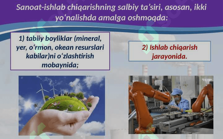 Sanoat va atrof muhit muammolari 4