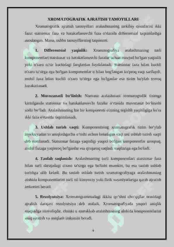 Xromatografiyaning tibbiy izlanishlardagi imkoniyatlari 8
