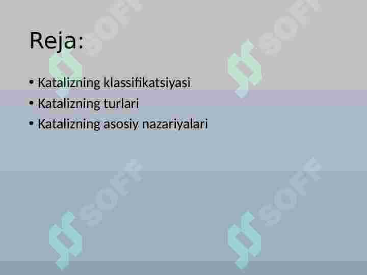 KATALIZ NAZARIYALARI 2