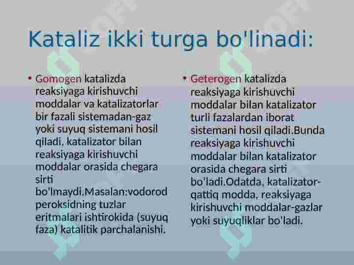 KATALIZ NAZARIYALARI 5