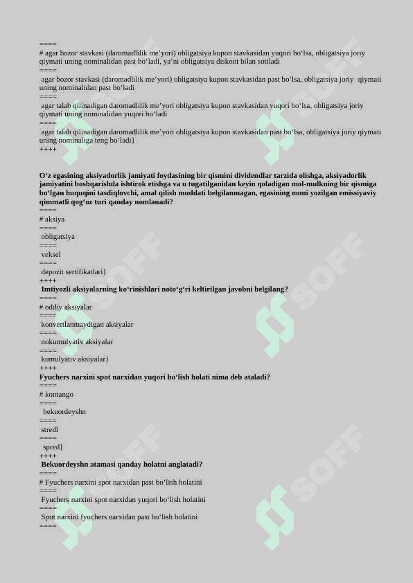Moliya bozori test baza (to`liq) 6