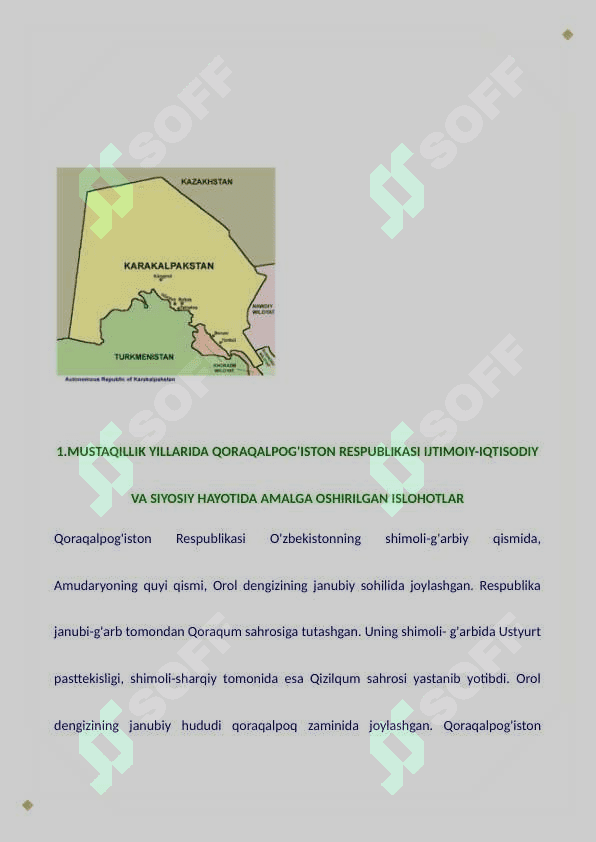 Mustaqillik davrida Qoraqalpog'iston 2