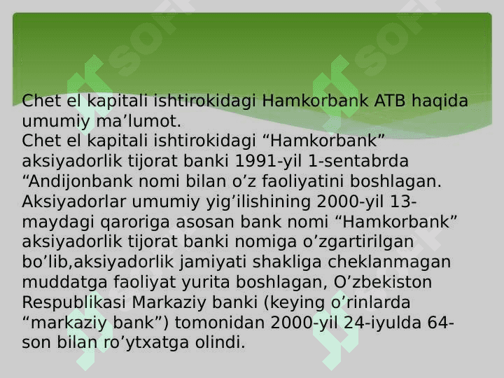 CHEKI Hamkorbank aksiyadorlik tijorat banki 5