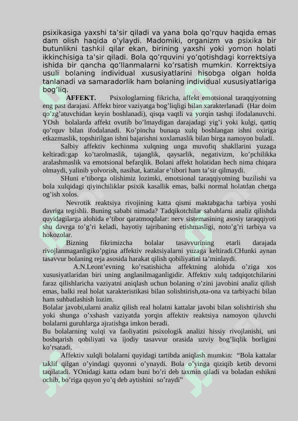 Shaxs og'ishgan xulqining psixologik mexanizmlari 5