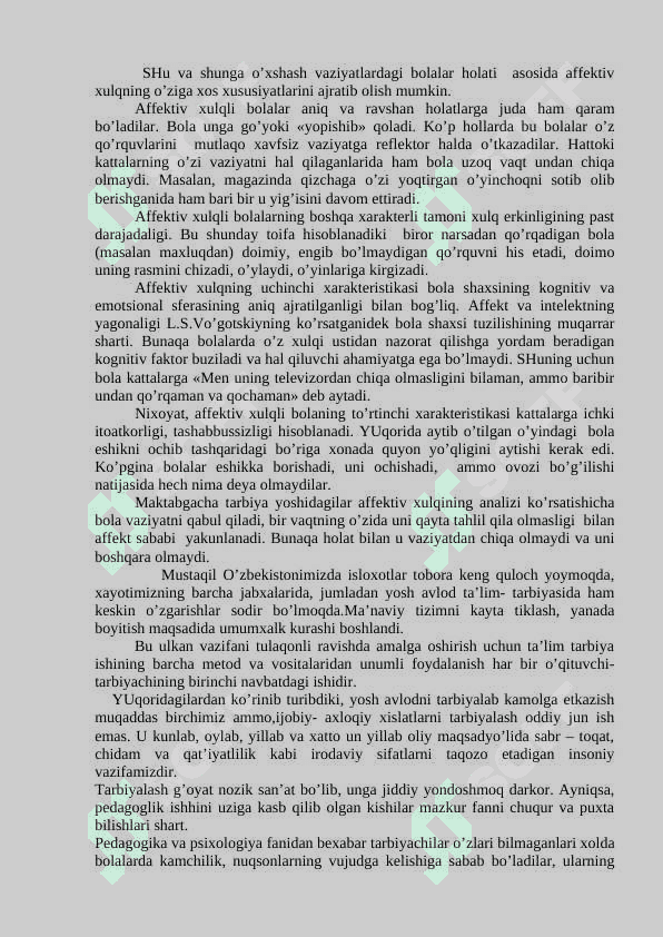 Shaxs og'ishgan xulqining psixologik mexanizmlari 6