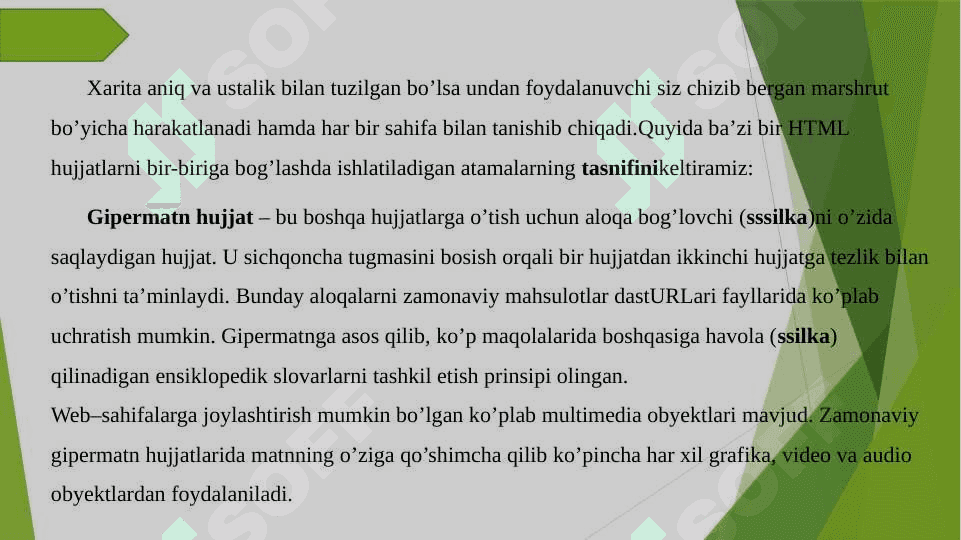 Gipermatnli xujjatlarni, giperbog’lanish (ssilka) va grafiklarni yaratish 3