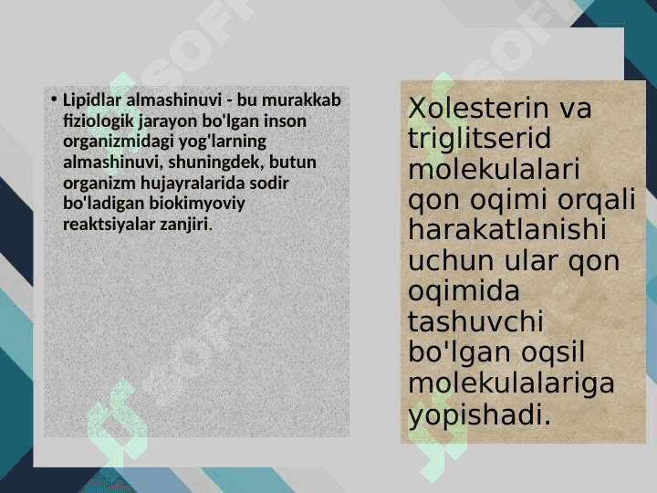 Yog’lar almashinuvining irsiy buzilishlari 2