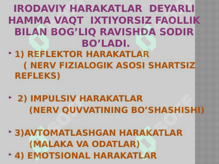 Psixologiya shaxsning hissiy-emotsional sohasi. Iroda 4
