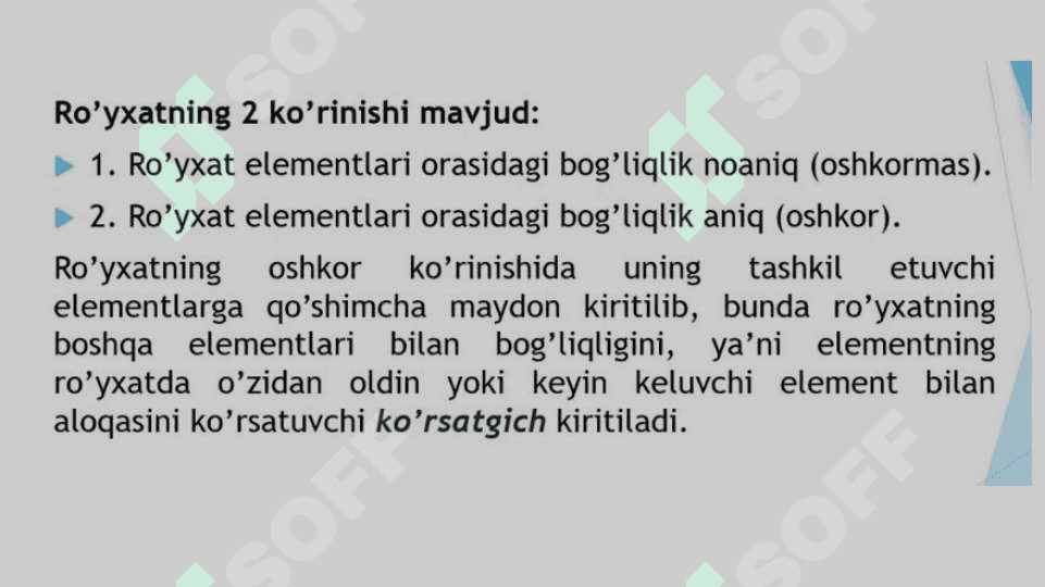 Dasturlash tilida universal strukturalar. Universal stek va navbat. 3