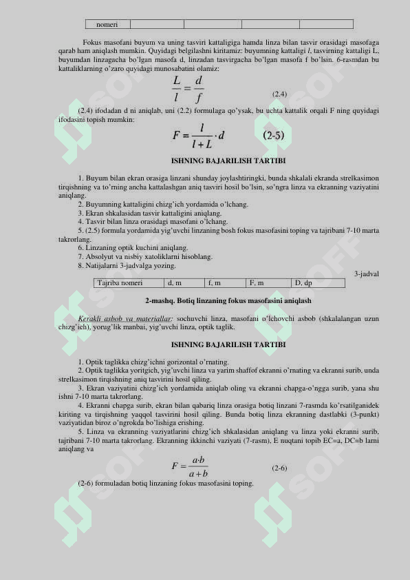 OPTIKADAN LABARATORIYA ISHI 8