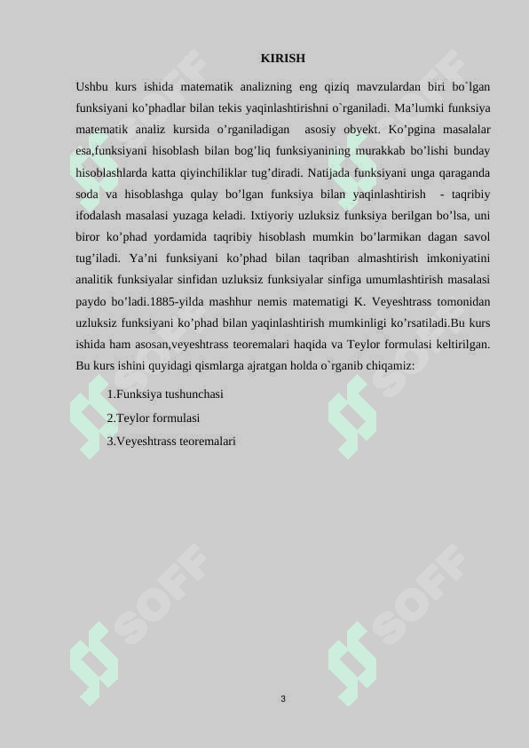 Funksiyani ko'phadlar bilan tekis yaqinlashtirish 3