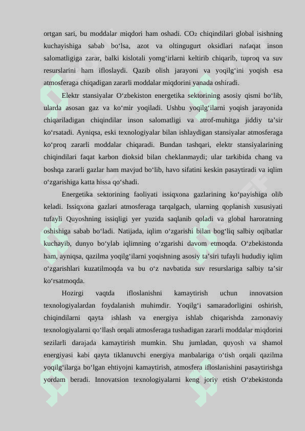 O'zbekistonda atmosferani muhofaza qilish muammolari 8