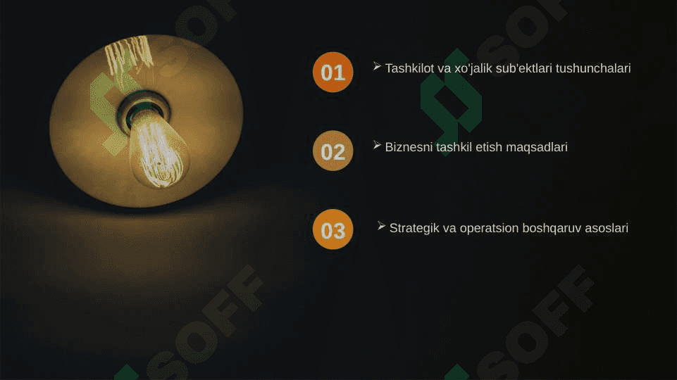 Tashkilot, xo'jalik sub'ekti tushunchalari. Biznesni tashkil etishning maqsadi va vazifalari. 2