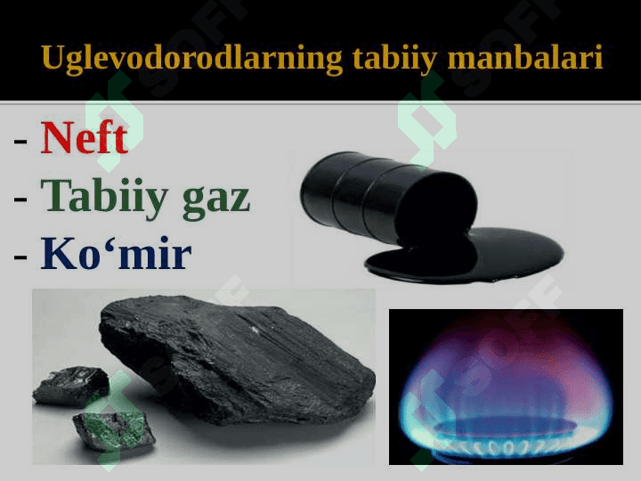 Uglevodorodlarning tabiiy manbalari, ularni qayta ishlash mahsulotlari va ulardan samarali foydalanish 2