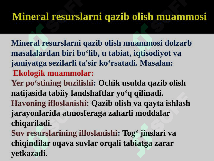 Uglevodorodlarning tabiiy manbalari, ularni qayta ishlash mahsulotlari va ulardan samarali foydalanish 3