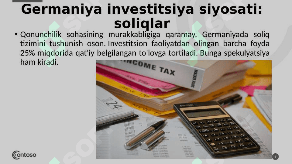 Germaniya va O’zbkistonning  investitsion siyosati 6