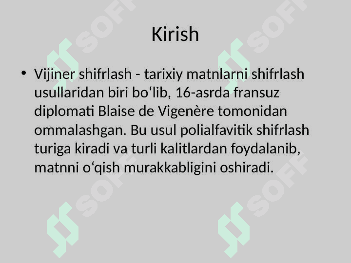 Vijiner Shifrlash 2