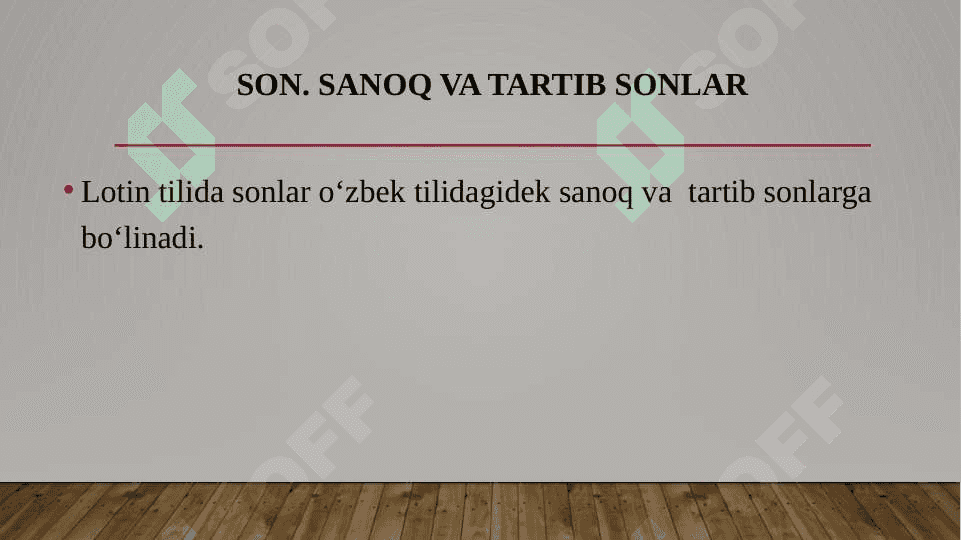 SON. SANOQ VA TARTIB SONLAR 2