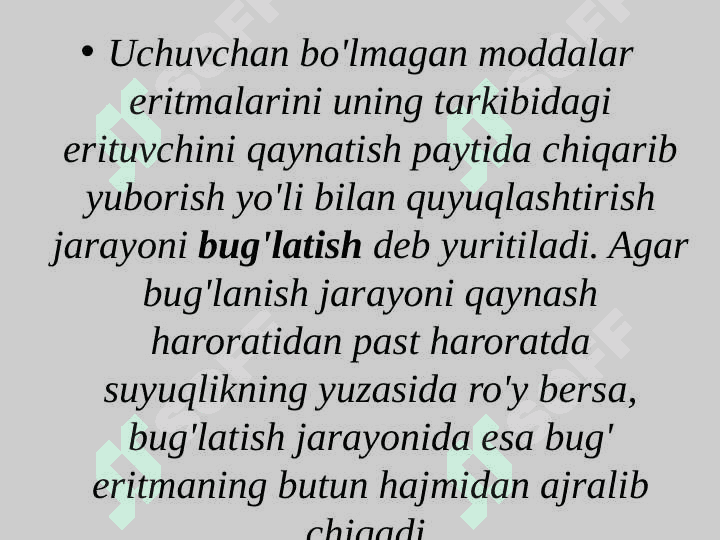 Bug'lanish jarayonlari 2