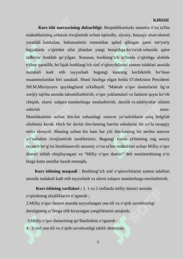 BOSHLANG'ICH TA'LIMDA ONA TILI O'QITISHNING MILLIY O'QUV DASTURI TALABLARI UNING MAQSAD VA VAZIFALARI 3