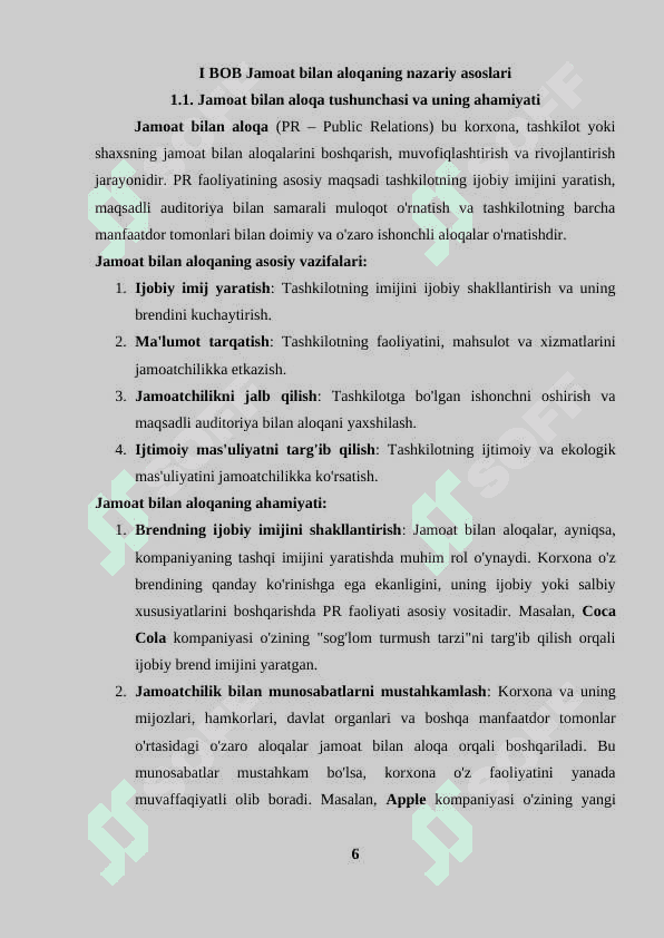 Jamoat bilan aloqa yordamida korxonaning tashqi imijini shakllantirish. 5