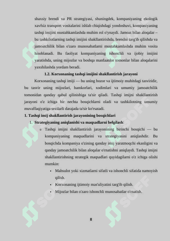 Jamoat bilan aloqa yordamida korxonaning tashqi imijini shakllantirish. 7