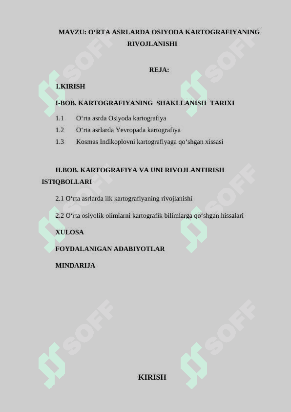 O‘RTA ASRLARDA OSIYODA KARTOGRAFIYANING RIVOJLANISHI 2