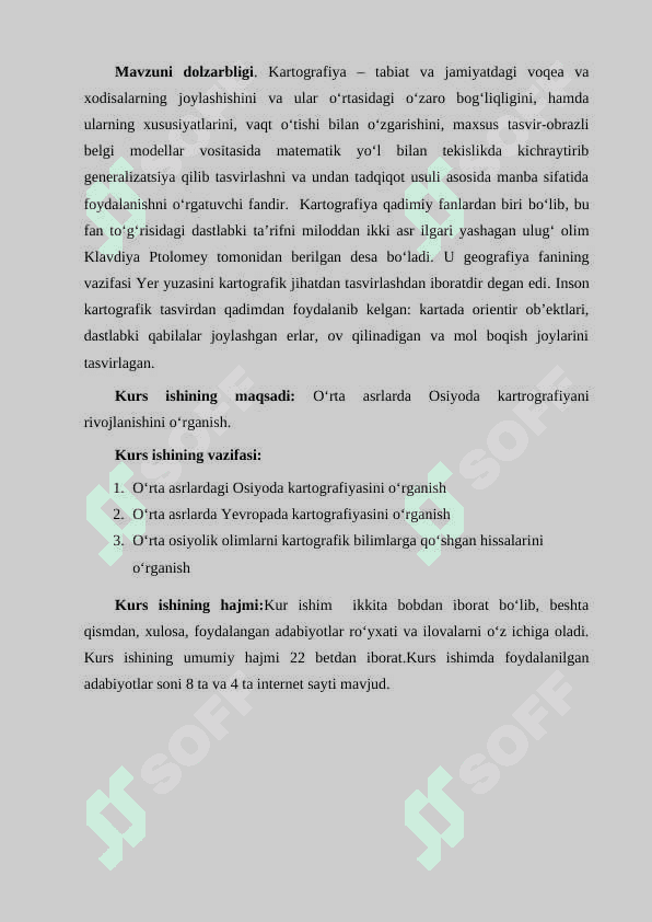 O‘RTA ASRLARDA OSIYODA KARTOGRAFIYANING RIVOJLANISHI 3