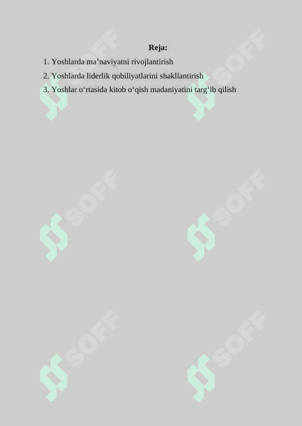 YOSHLARNI TARBIYALASH 2