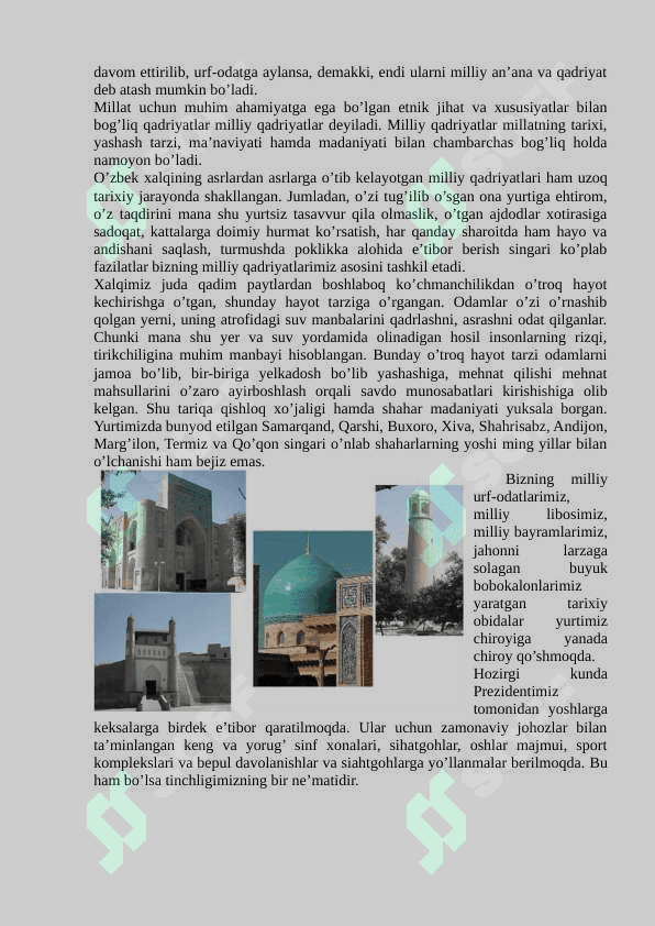 Yurt tinchligi – bizning qo’limizda 2