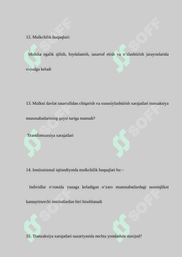 Institutsional iqtisodiyot yakuniy savollarga javob 4